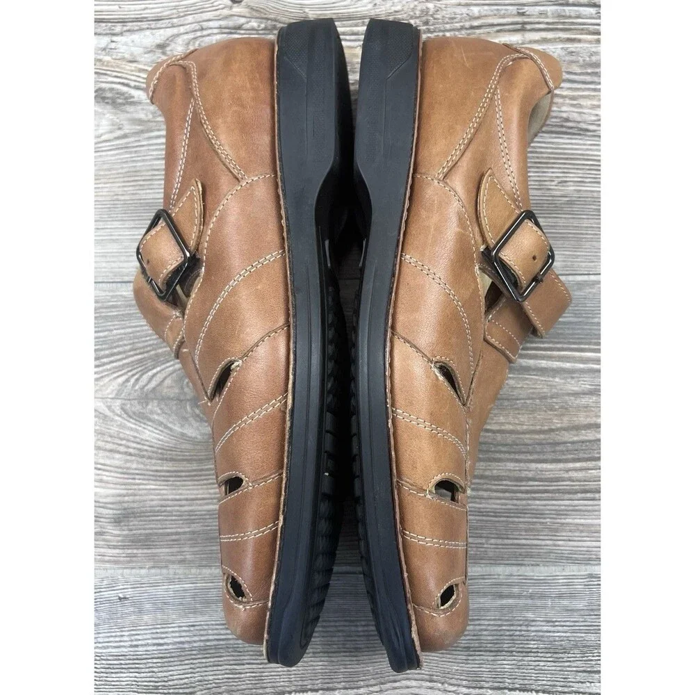 Johnston & Murphy Fisherman‎ Sheepskin Leather Sandals Tan Gladiator Men's 9M